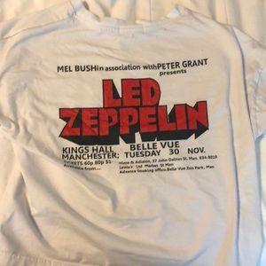 Cute cropped led zeppelin tee red and white